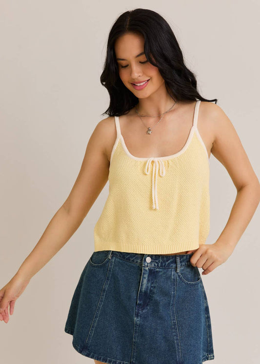 Lemon Drop Knit Tank
