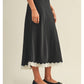 Lace Trim Maxi Skirt