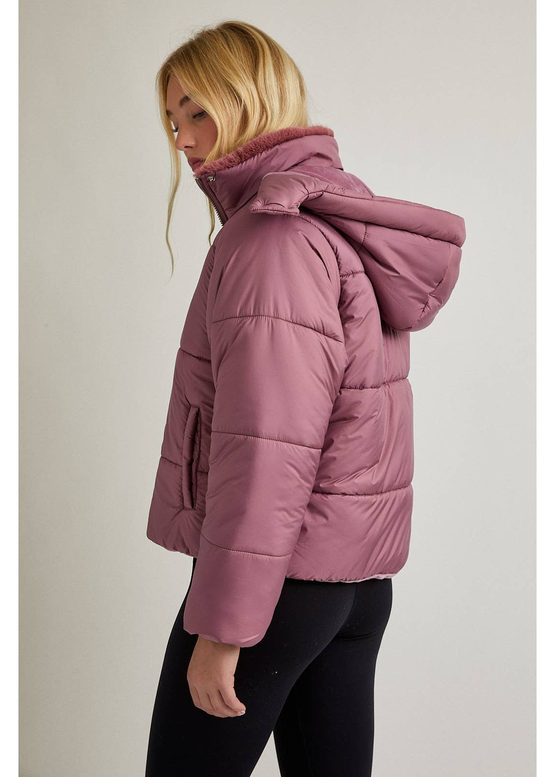 Puffer Jacket With Attachable Hood