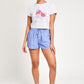 Waist Tie Checkered Shorts