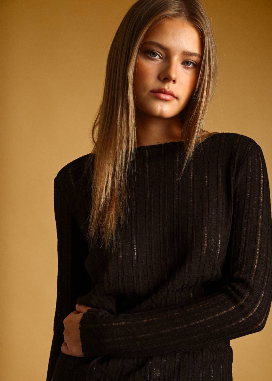 Long Sleeve Round Neck Top
