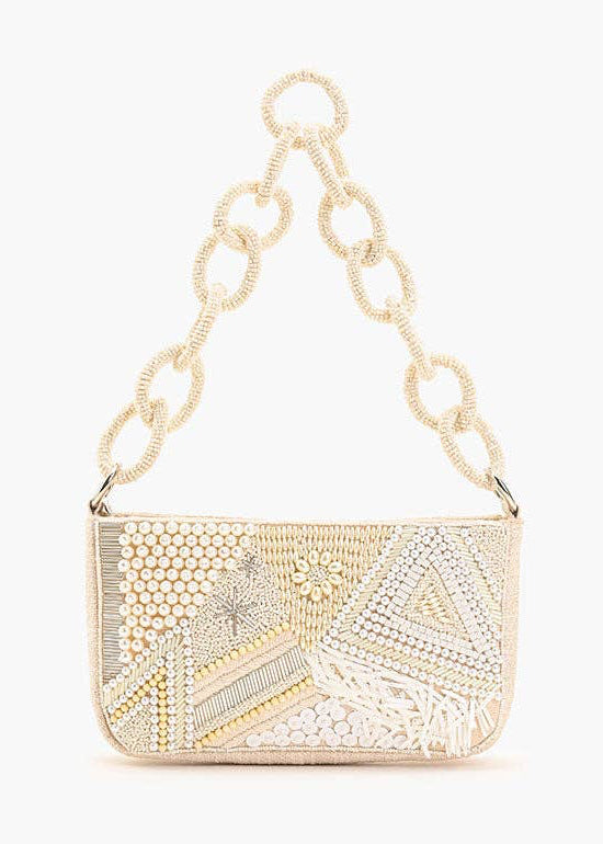 Shimmering Sands Embellished Shoulder Bag