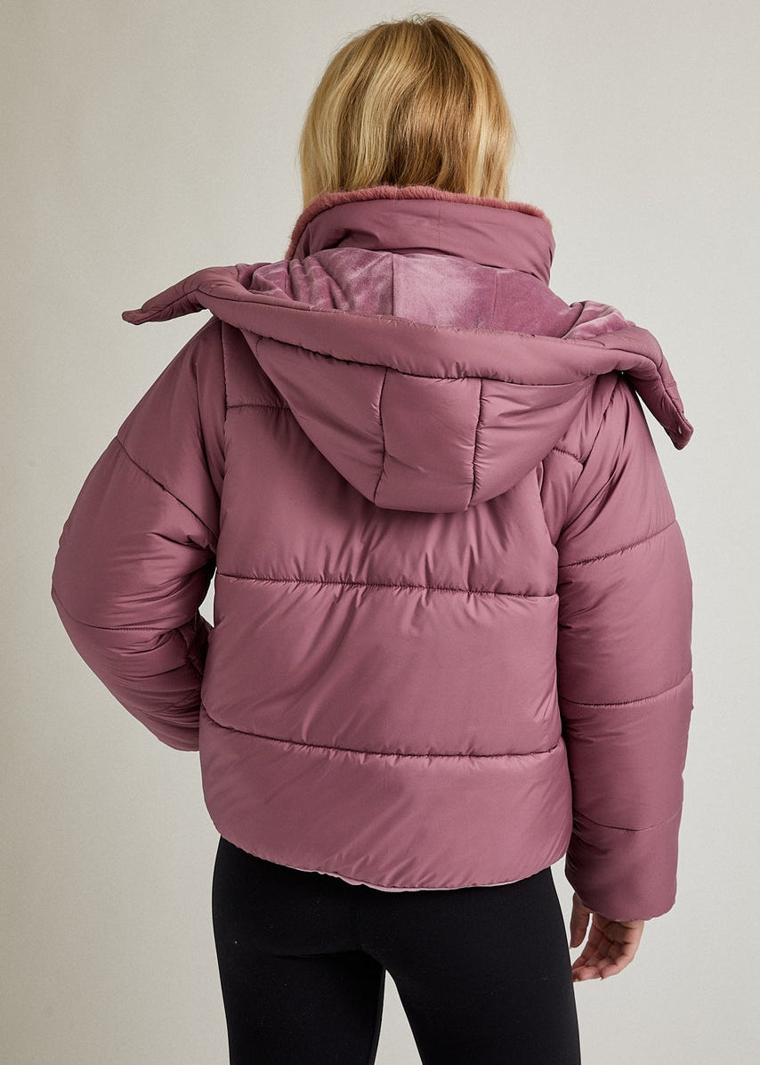 Puffer Jacket With Attachable Hood