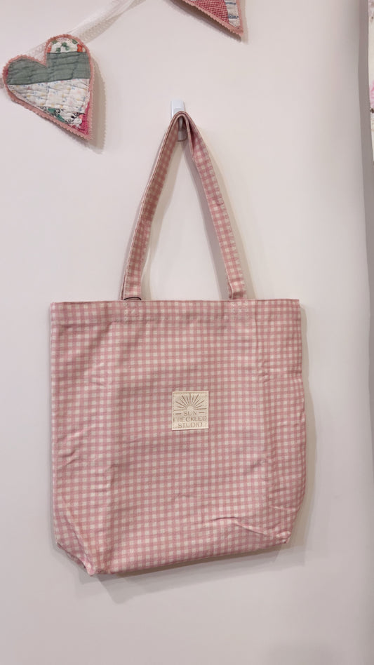 Strawberry Gingham Tote