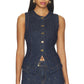 Button Down Denim Vest