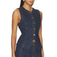 Button Down Denim Vest