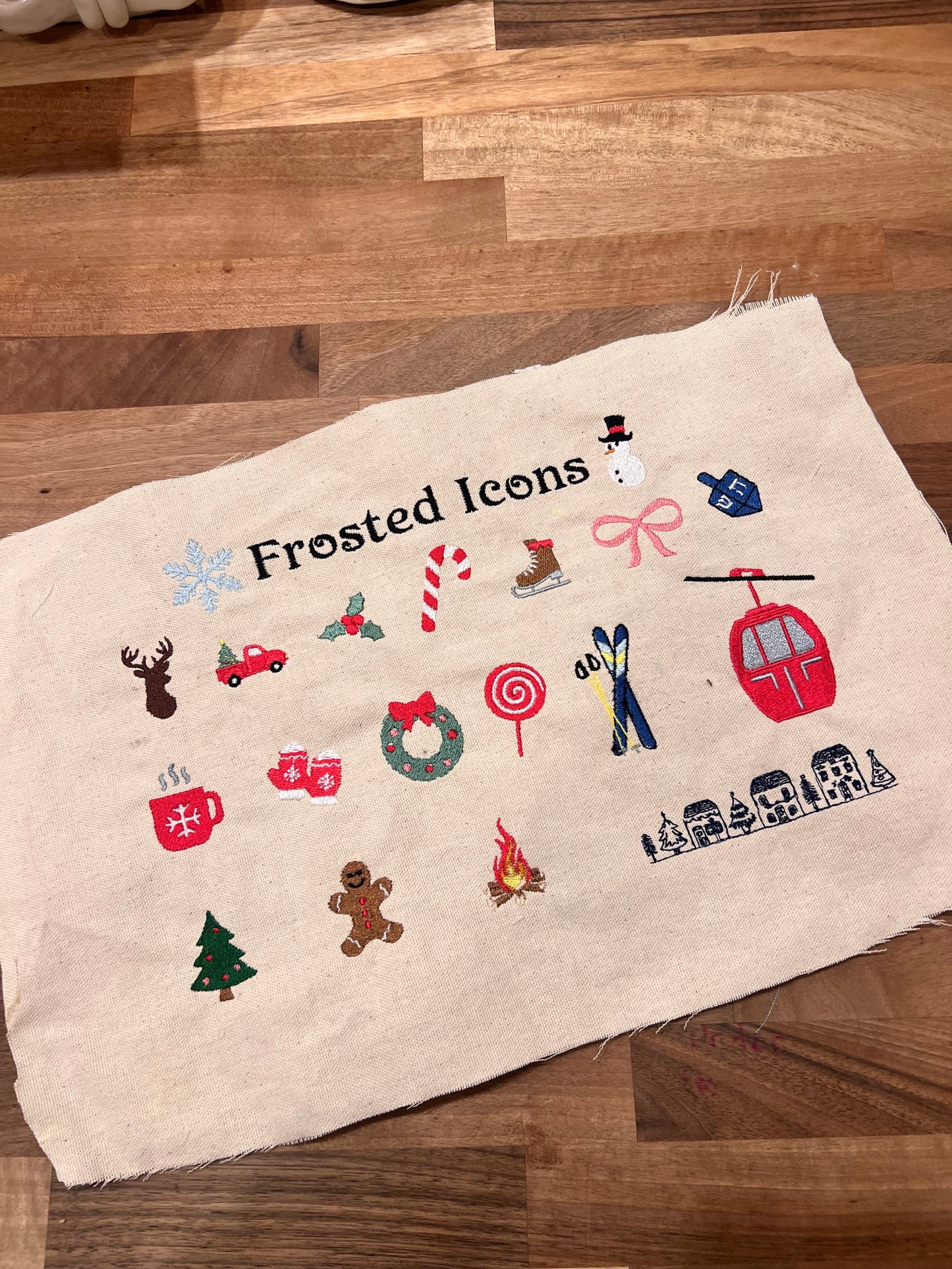 Embroidered Waffle Makeup Pouch