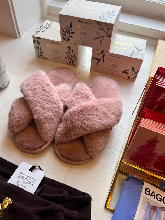 Pink Fluffy Slippers