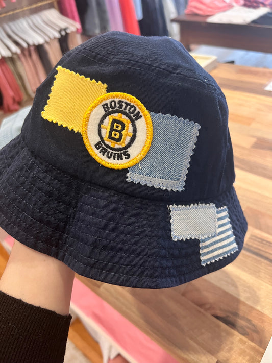 Custom Navy Bruins Bucket Hat