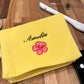 Embroidered Waffle Makeup Pouch
