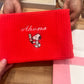 Embroidered Waffle Makeup Pouch