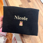 Embroidered Waffle Makeup Pouch