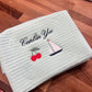 Embroidered Waffle Makeup Pouch