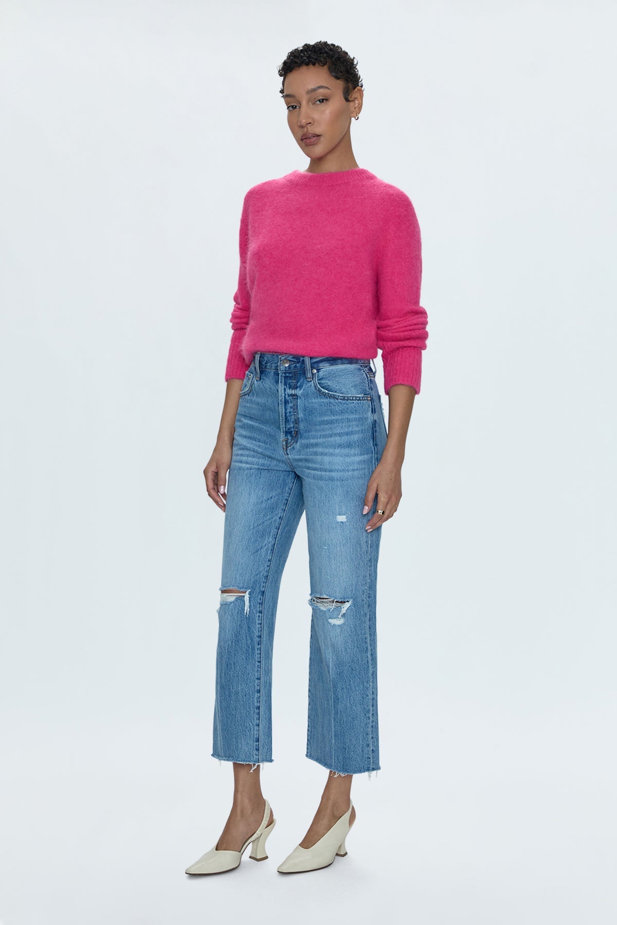 Cassie Crop Super High Rise Straight Leg by Pistola