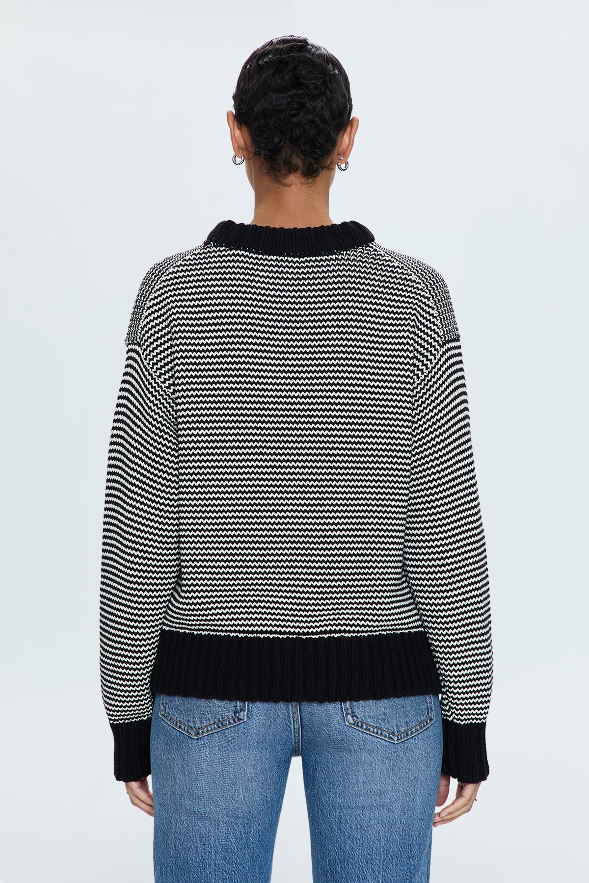 Jadine Sweater in Midnight Stripe by Pistola