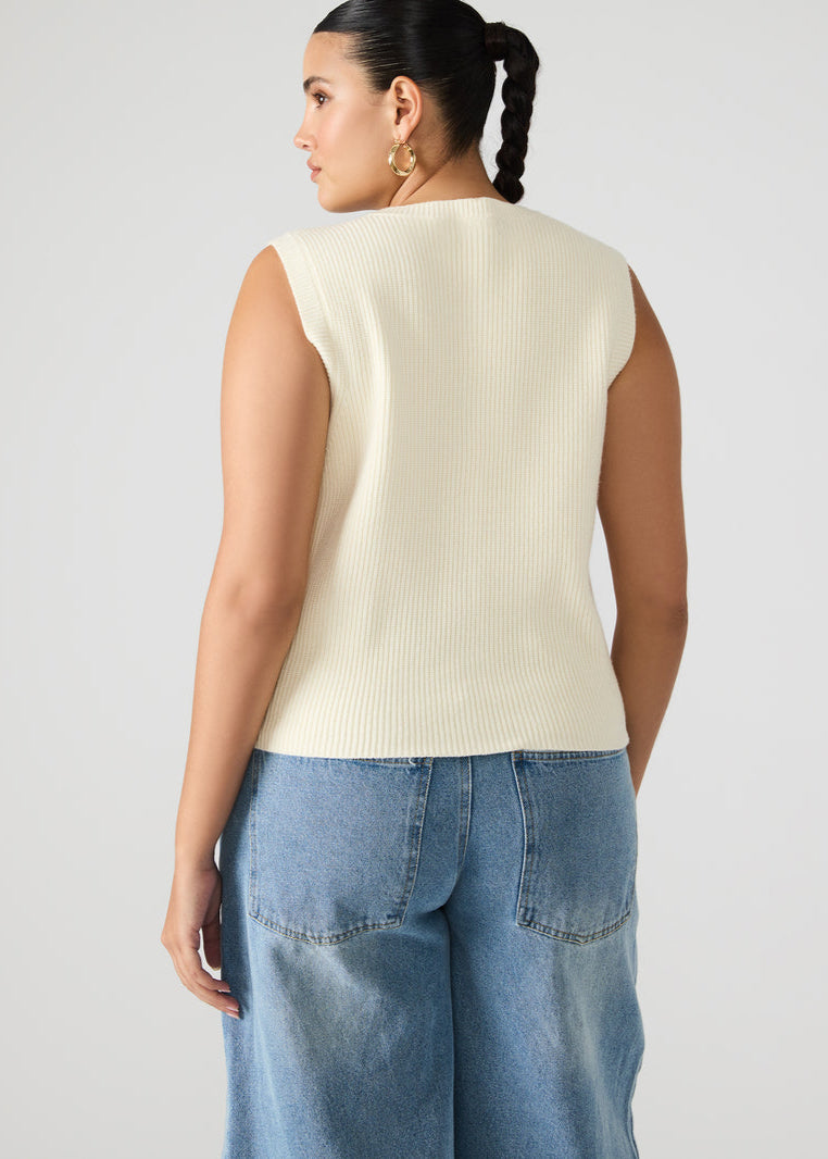 Aliya Sweater Vest Cream