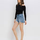 High Rise Bandless Boyfriend Shorts