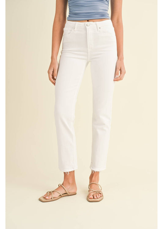 Straight Leg Pant in White