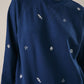 Crew Neck Long Sleeve Marine Pullover