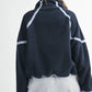 Trim Fleece Half-Zip in Navy