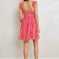 Pink Tiered Ruffle Mini Dress