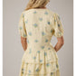 Puff Short Sleeve V-Neck Tiered Dress