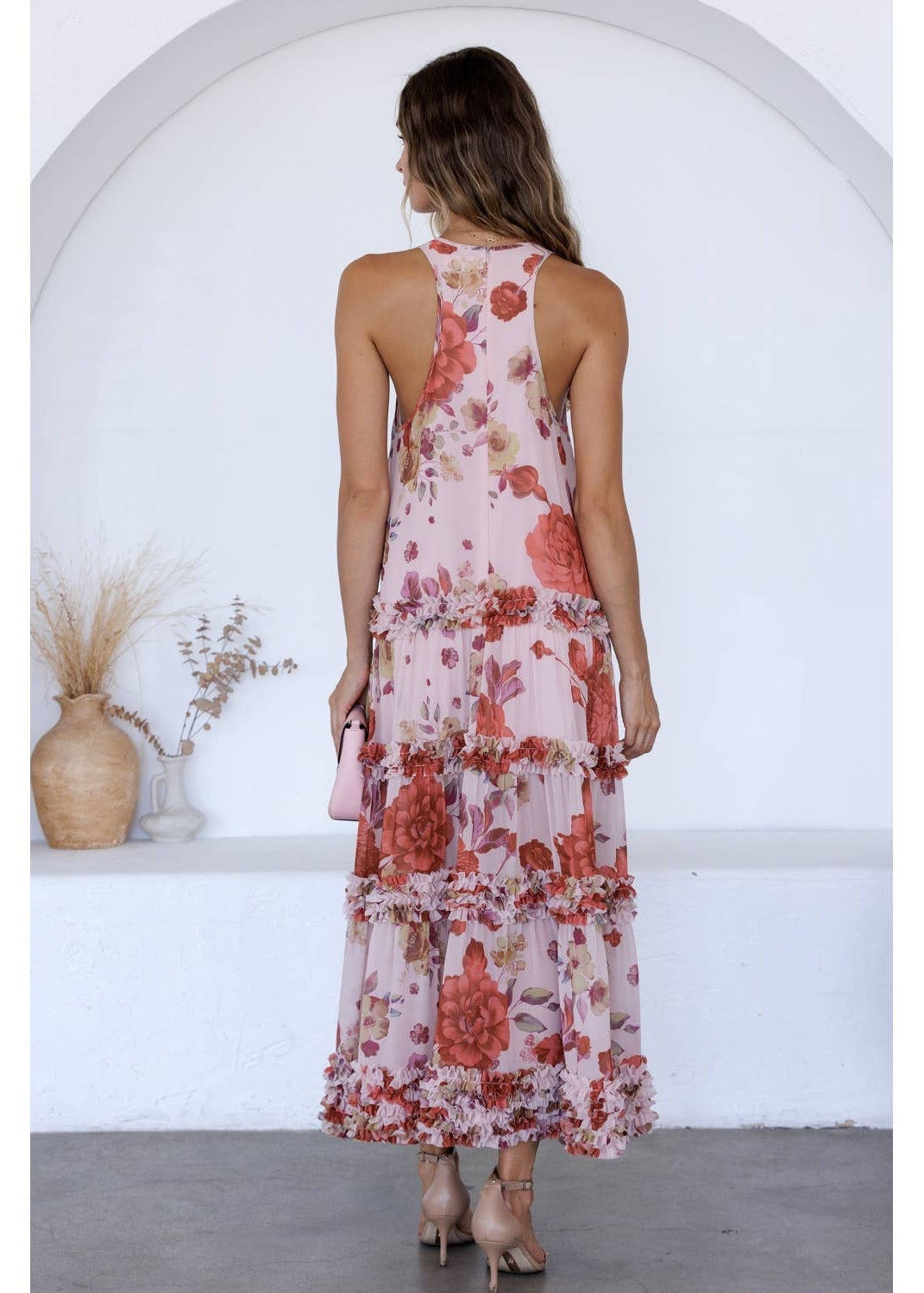 Floral Ruffle Tiered Dress