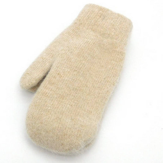 Knit Mittens in Tan