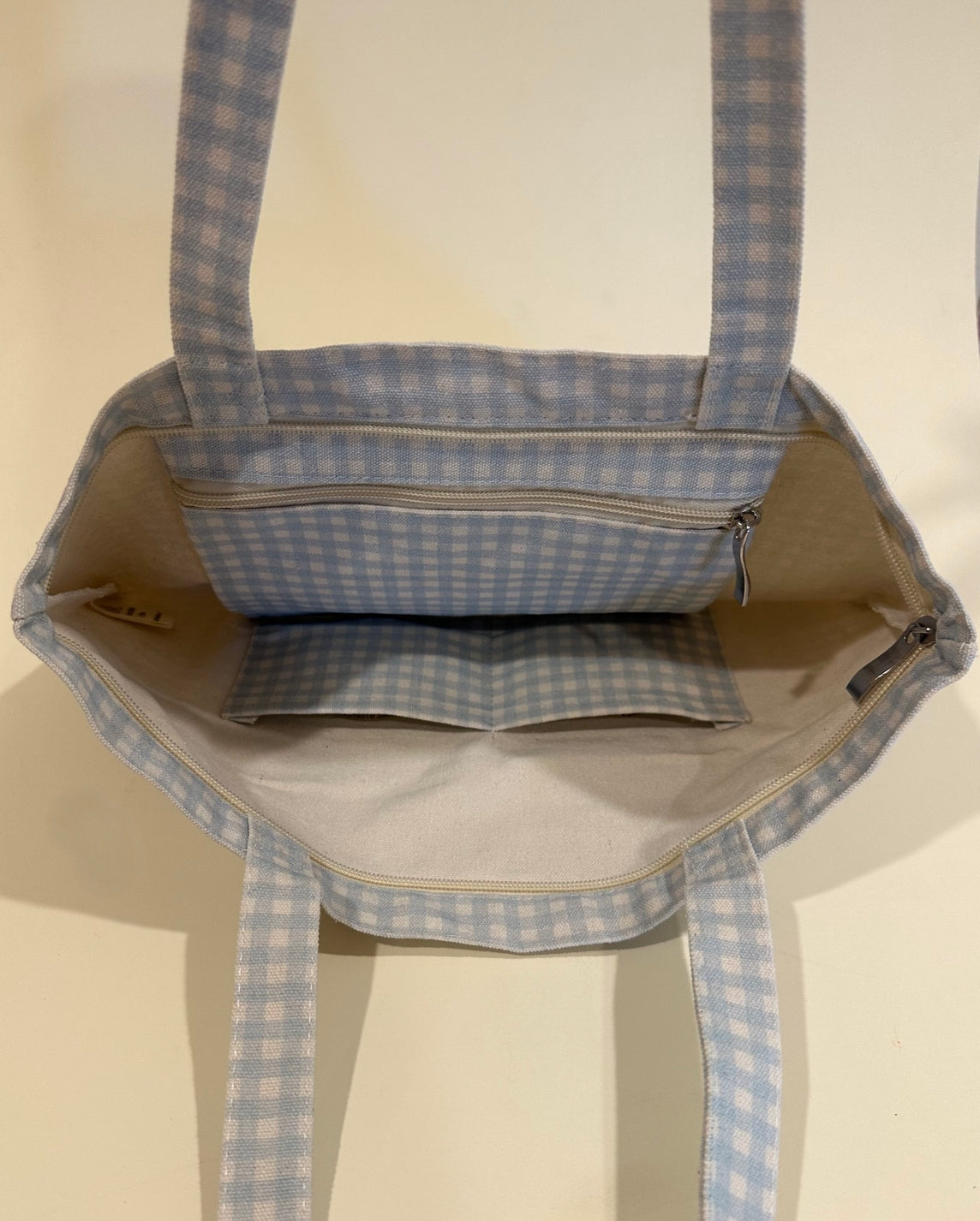 Blue Gingham Tote