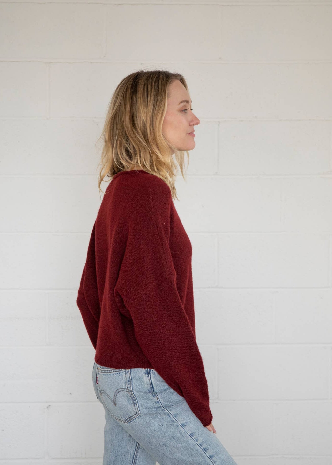 Clara Cardigan in Wine