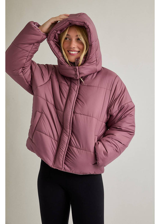 Puffer Jacket With Attachable Hood
