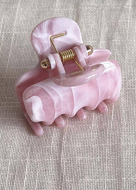 Pink Marble Mini Hair Claw