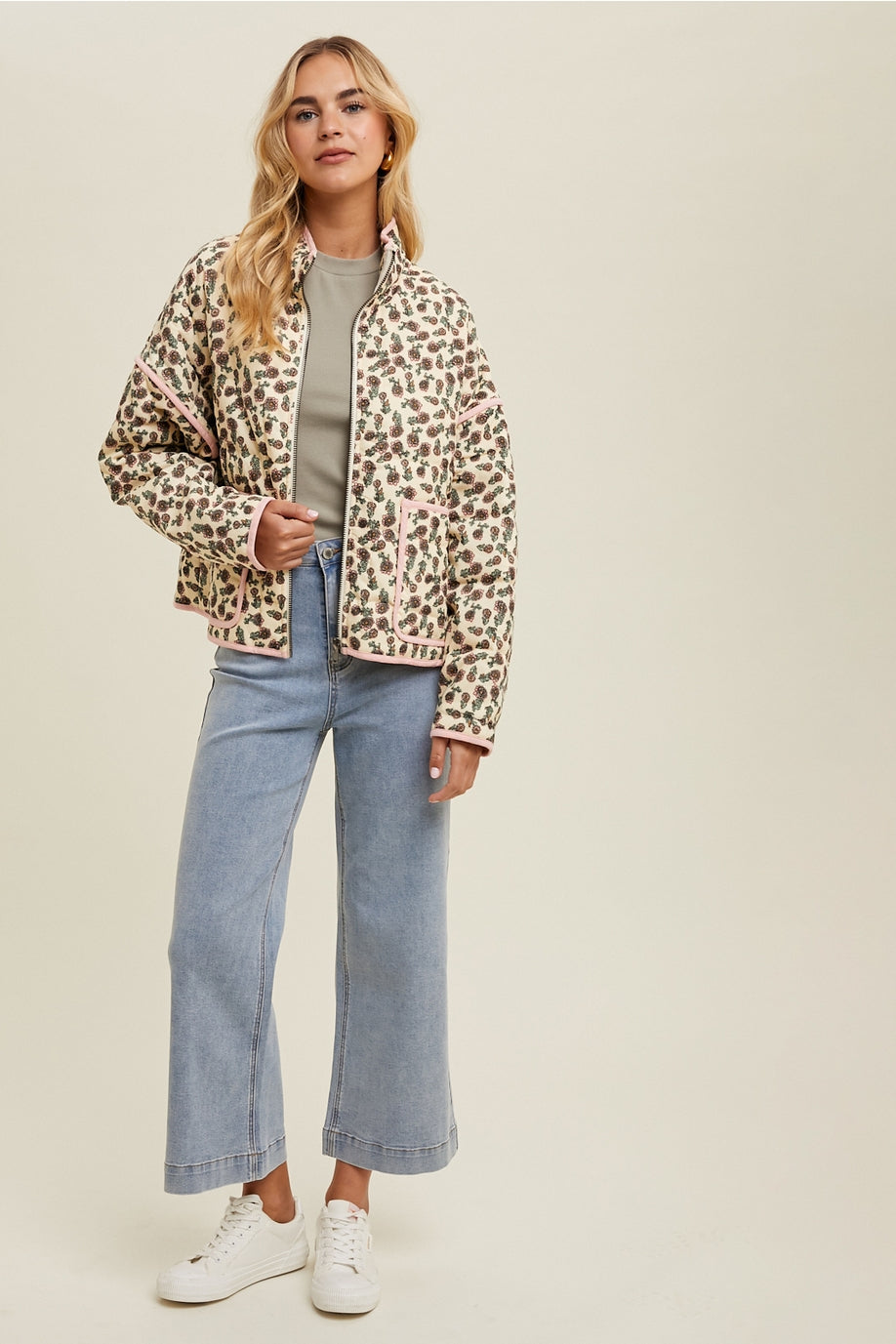 Floral Puffer Coat