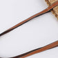 Woven Tote Bag with Leather Straps
