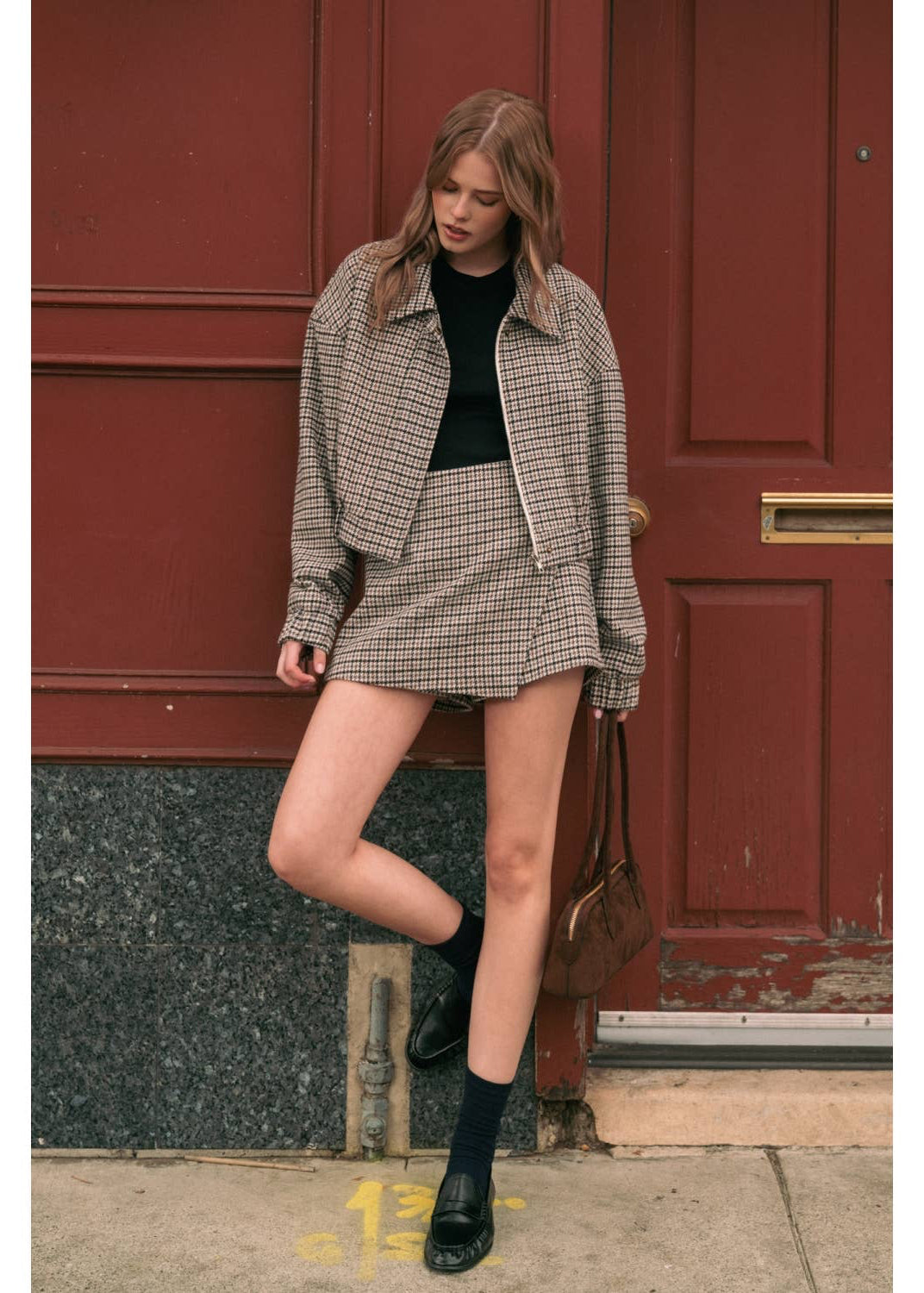 Houndstooth Pattern Jacket