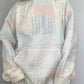 Quilted Pastel Hoodie : Shades of Blue