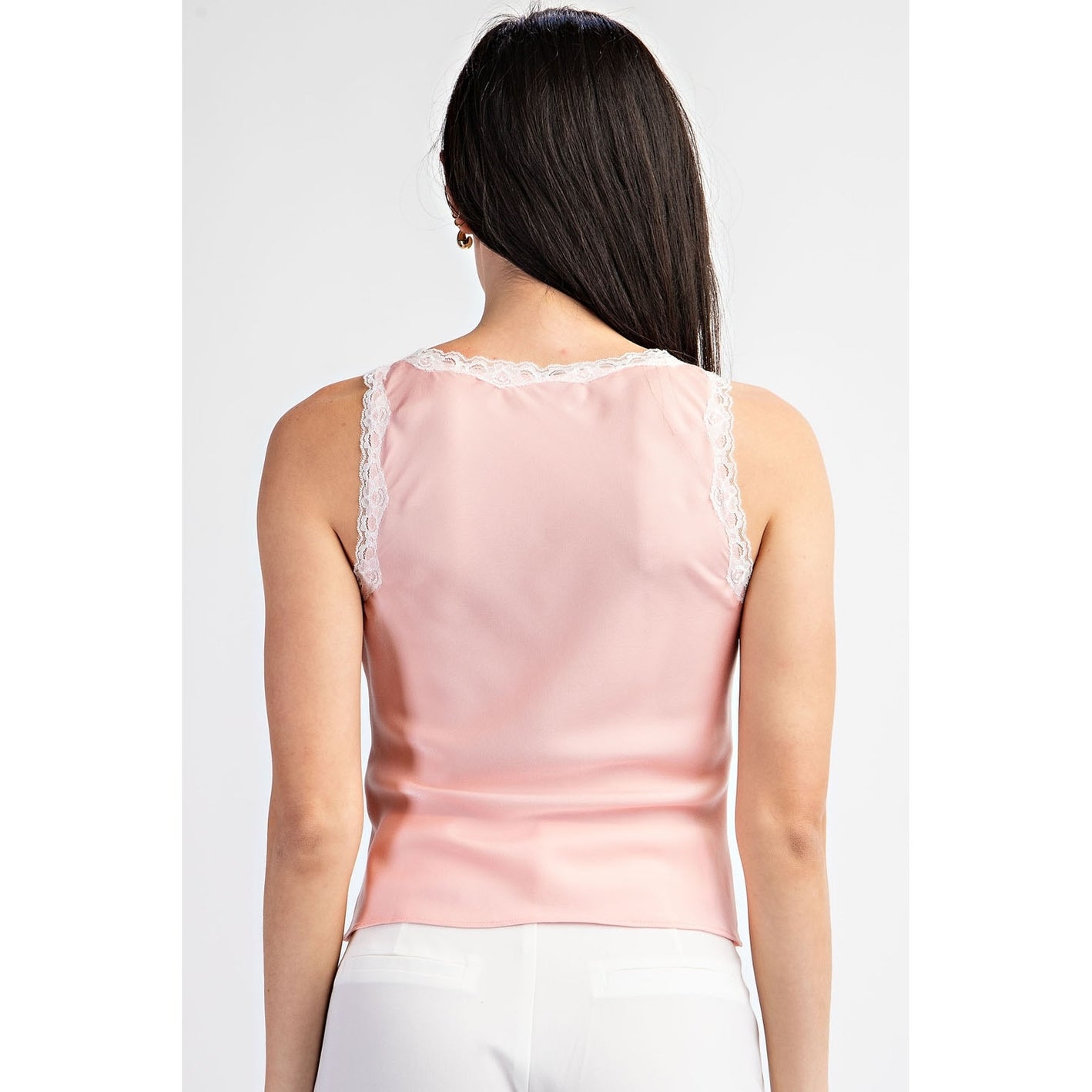 Baby Pink Satin Top