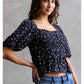 Smocked Peplum Top