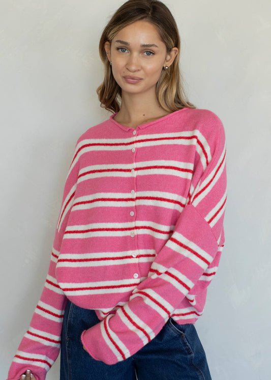 Piper Cardigan in Rose