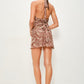 Yuna Paisley Halter Top in Brown