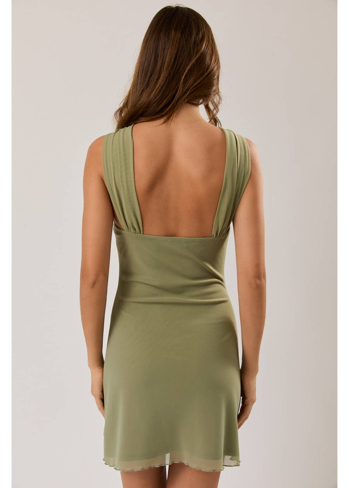 Strapless Mini Dress in Evergreen