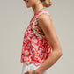 Floral Print Scalloped Top