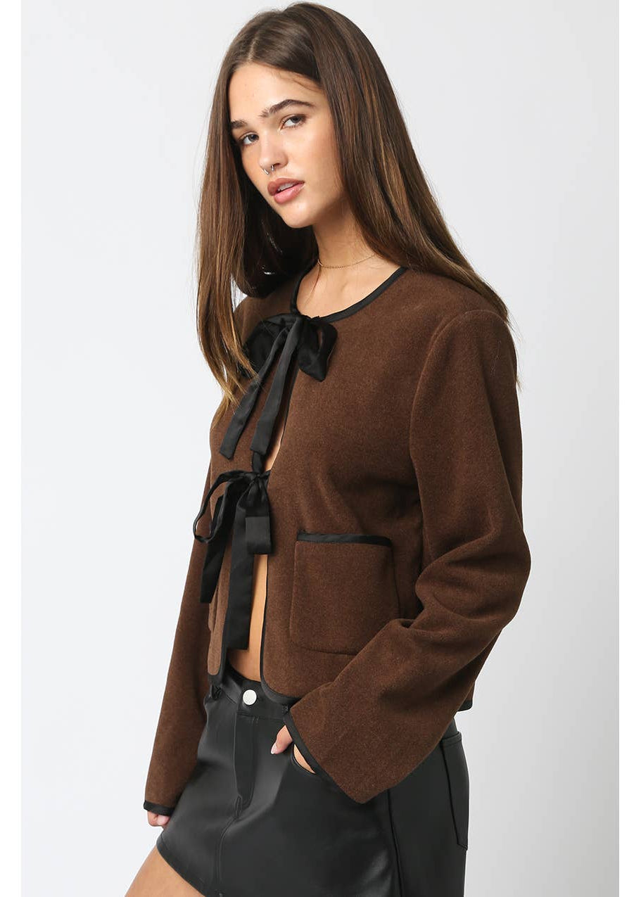 Brown Bow Jacket