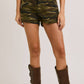 Camouflage Mid Rise Shorts