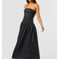 Strapless Polka Dot Tube Maxi Dress