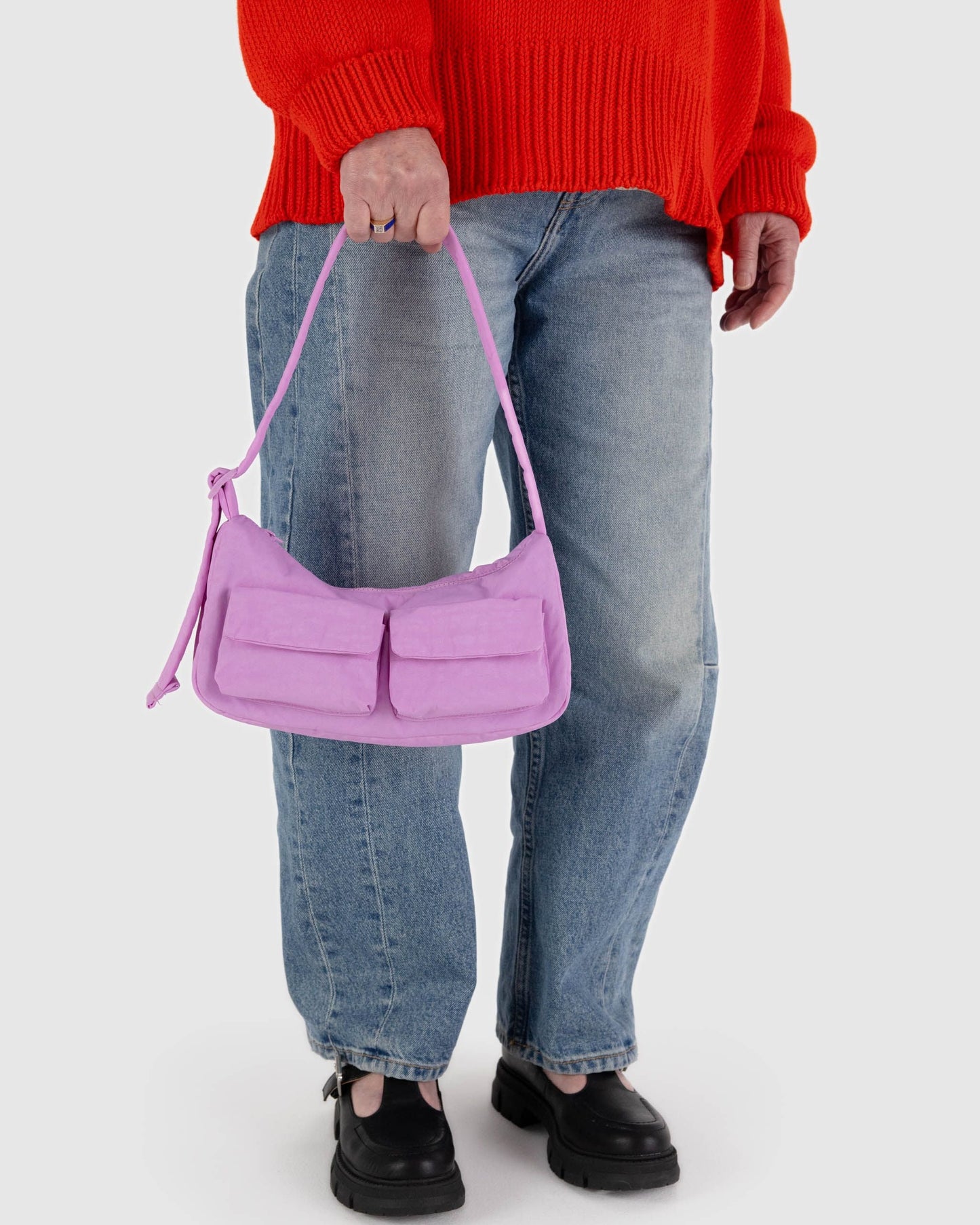 Cargo Shoulder Bag in Peony by Baggu