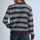 Stripe Crewneck in Chocolate
