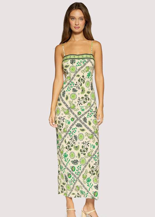 Spring Green Floral Dress