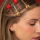 Metal Gift Bow Bobby Pins 4pc Set