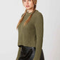 Olive Knit Ribbed Sweater